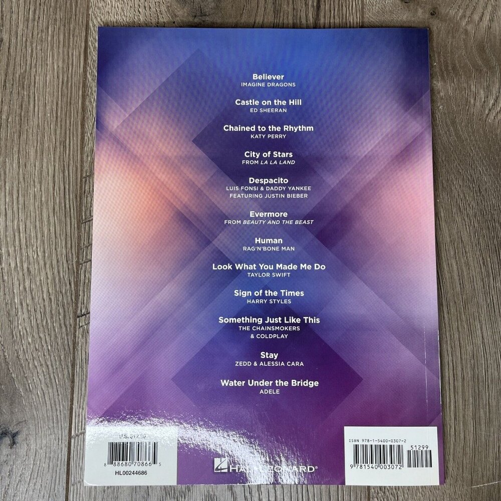 Top Hits of 2017 Big-Note Piano 12 Great Songs Hal Leonard - Picture 3 of 5